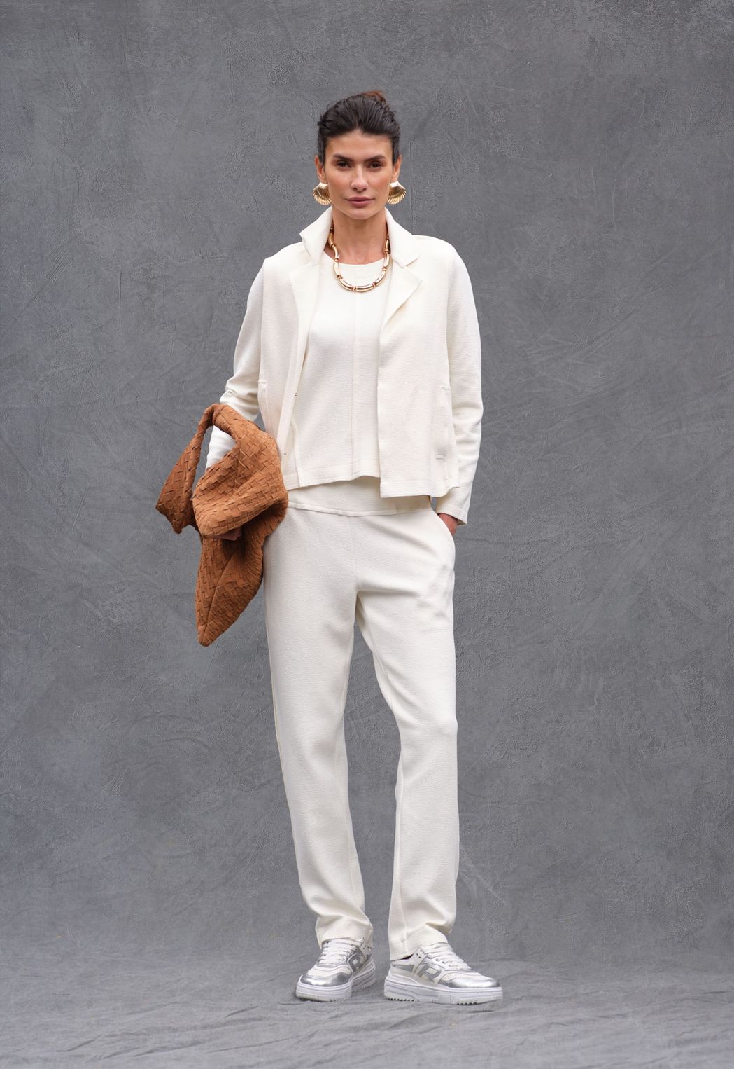 Blazer Boucle Off White Filipa