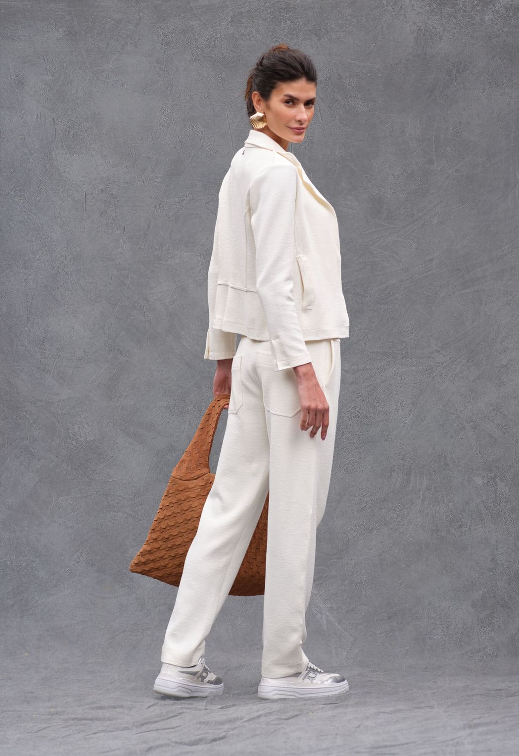 Blazer Boucle Off White Filipa