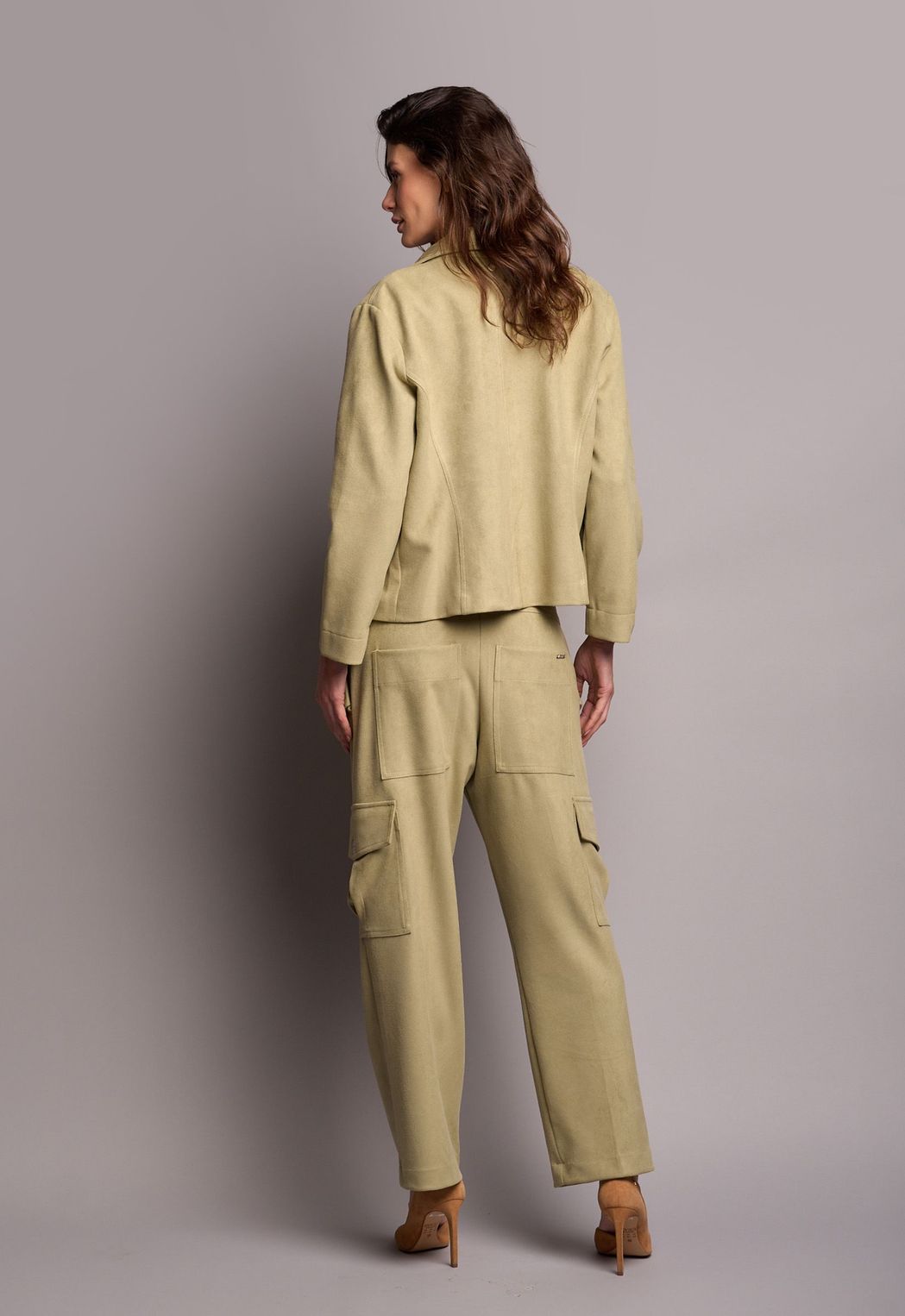 Calça Cargo Suede Verde Fabiana