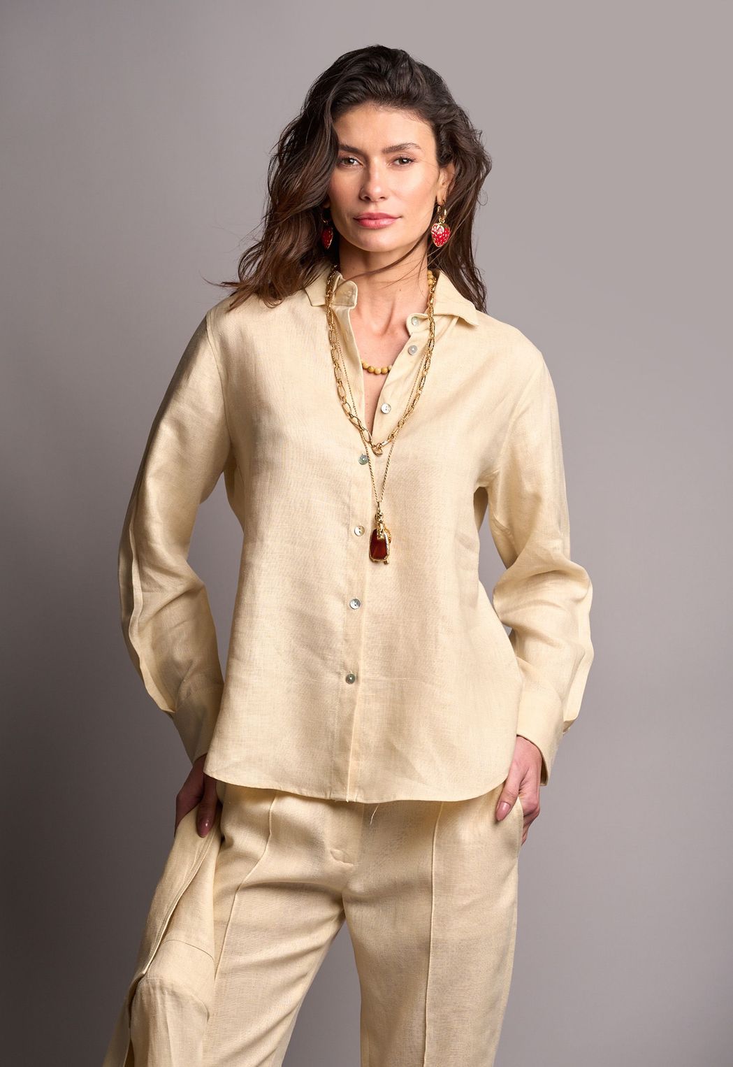 Camisa Alfaiataria Linho Helena
