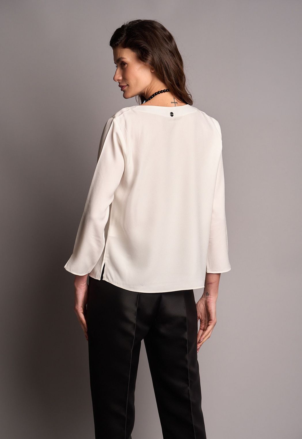 Blusa Manga Longa Off White Roberta