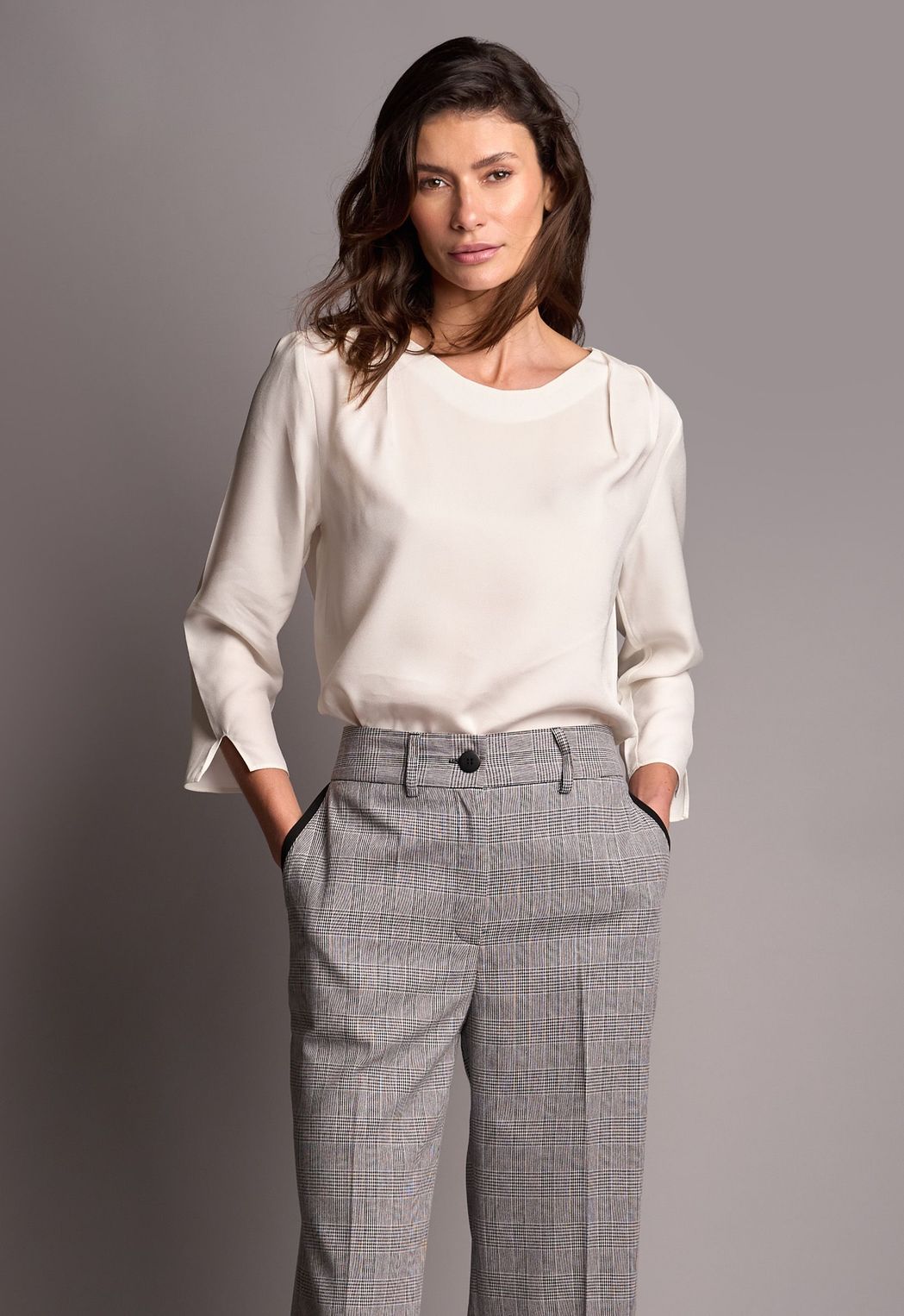 Blusa Manga Longa Off White Roberta