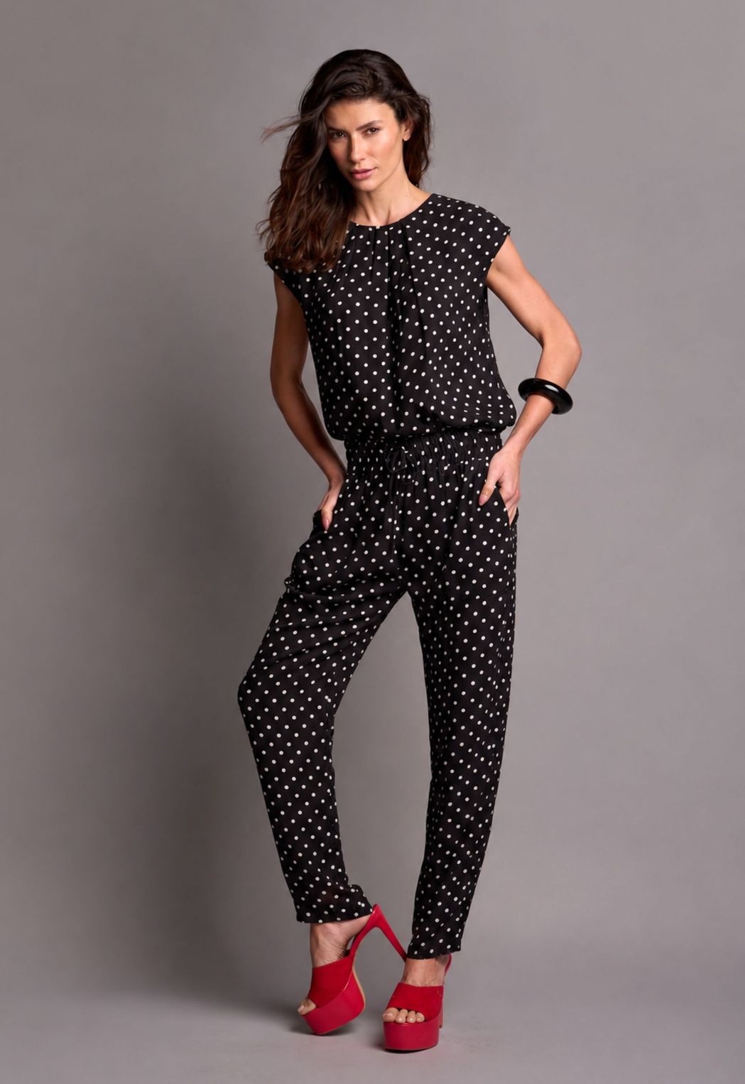 Calça Jogging Poá Preto Leticia
