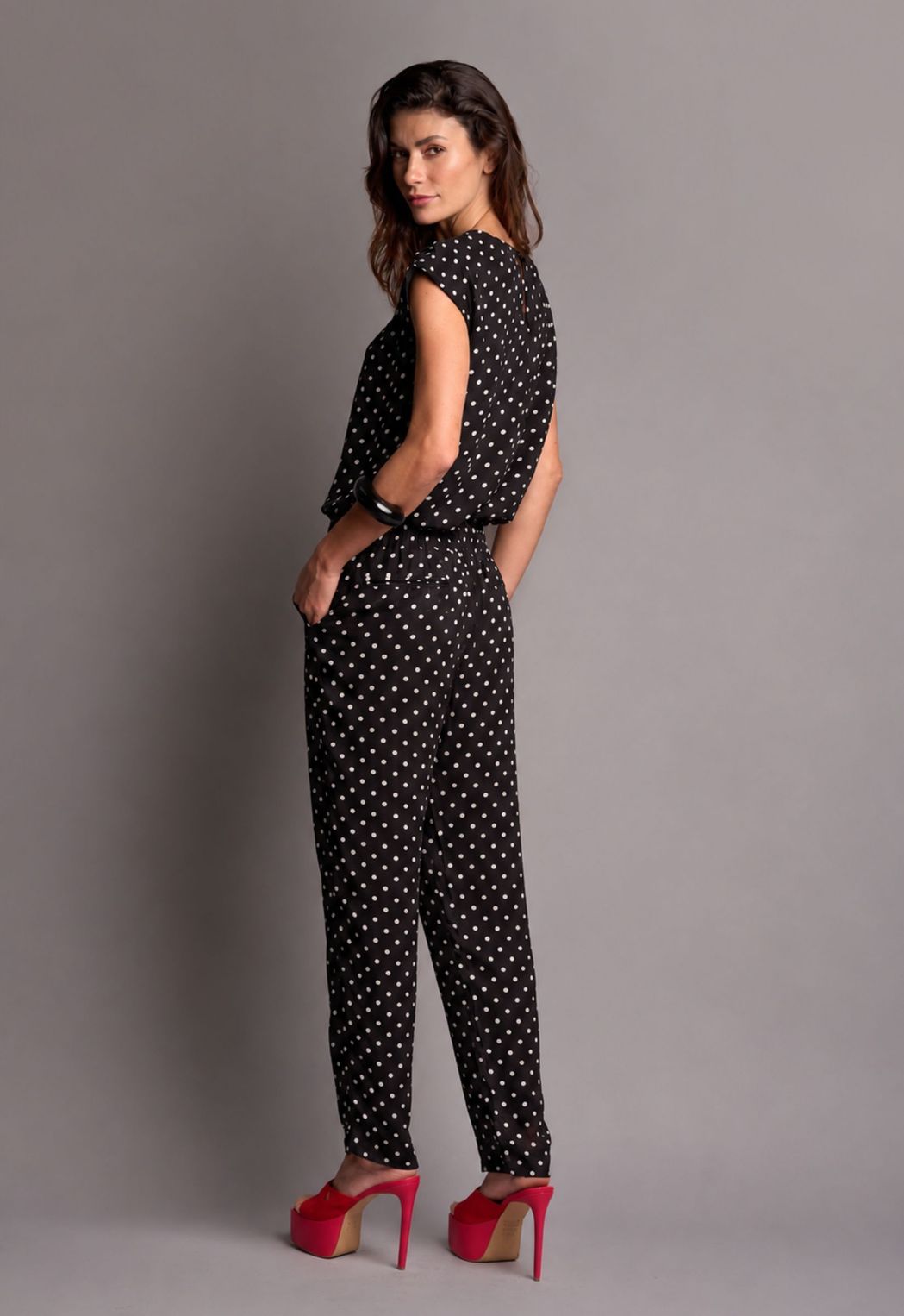 Calça Jogging Poá Preto Leticia