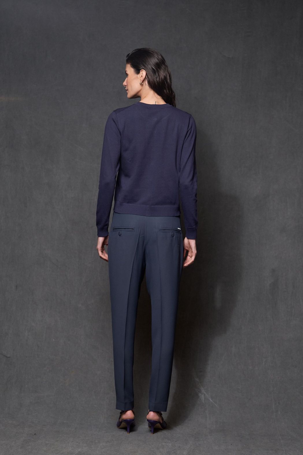 Calça Seca Crepe Marinho Tassia