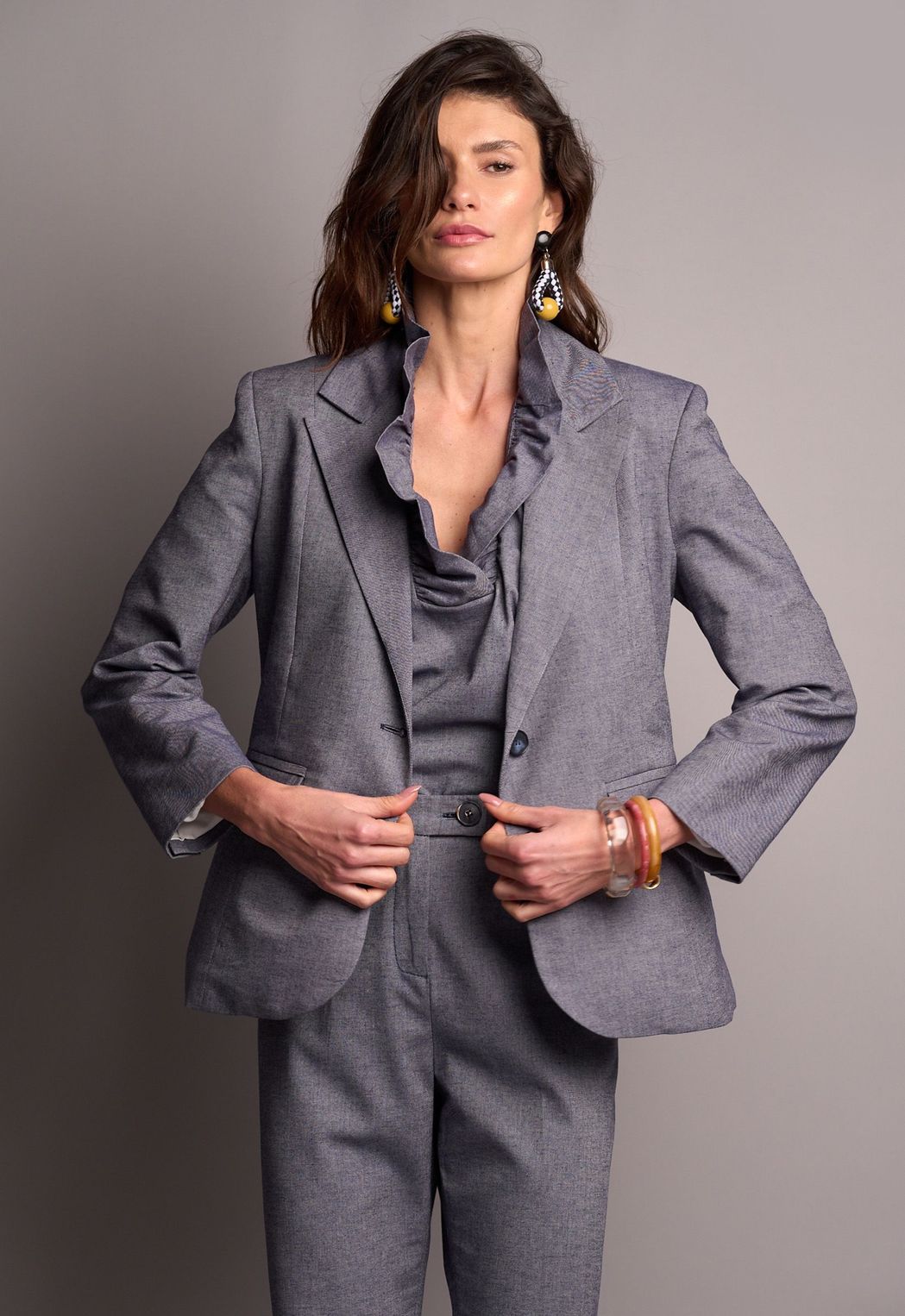 Blazer Algodão Marinho Alessandra CB