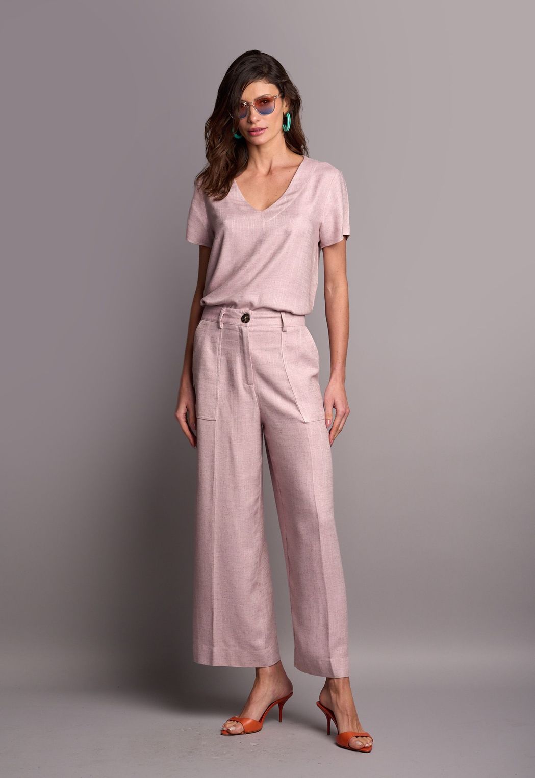 Blusa Viscolinho Rosa Simone CB