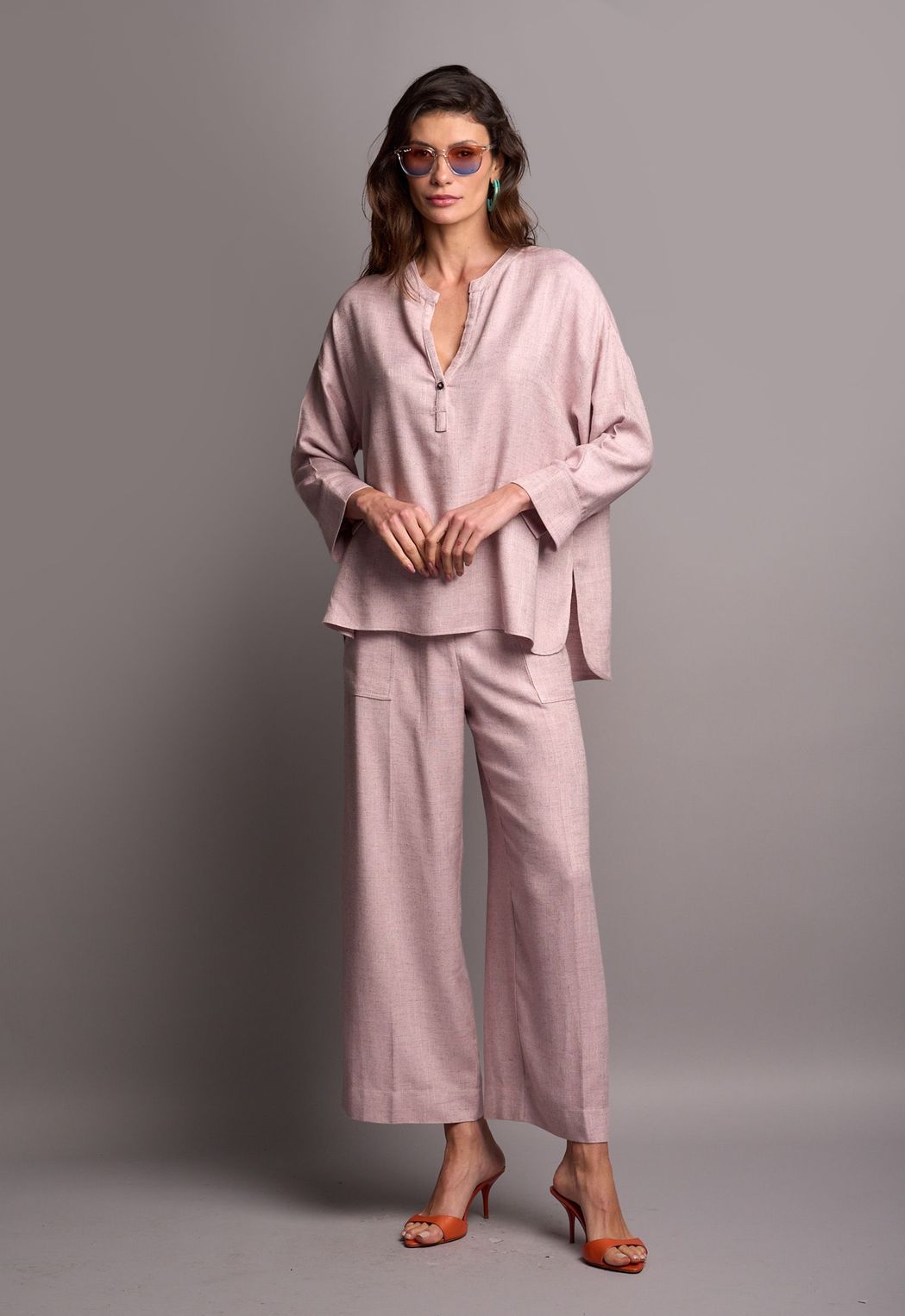 Blusa Tunica Rosa Francesca CB