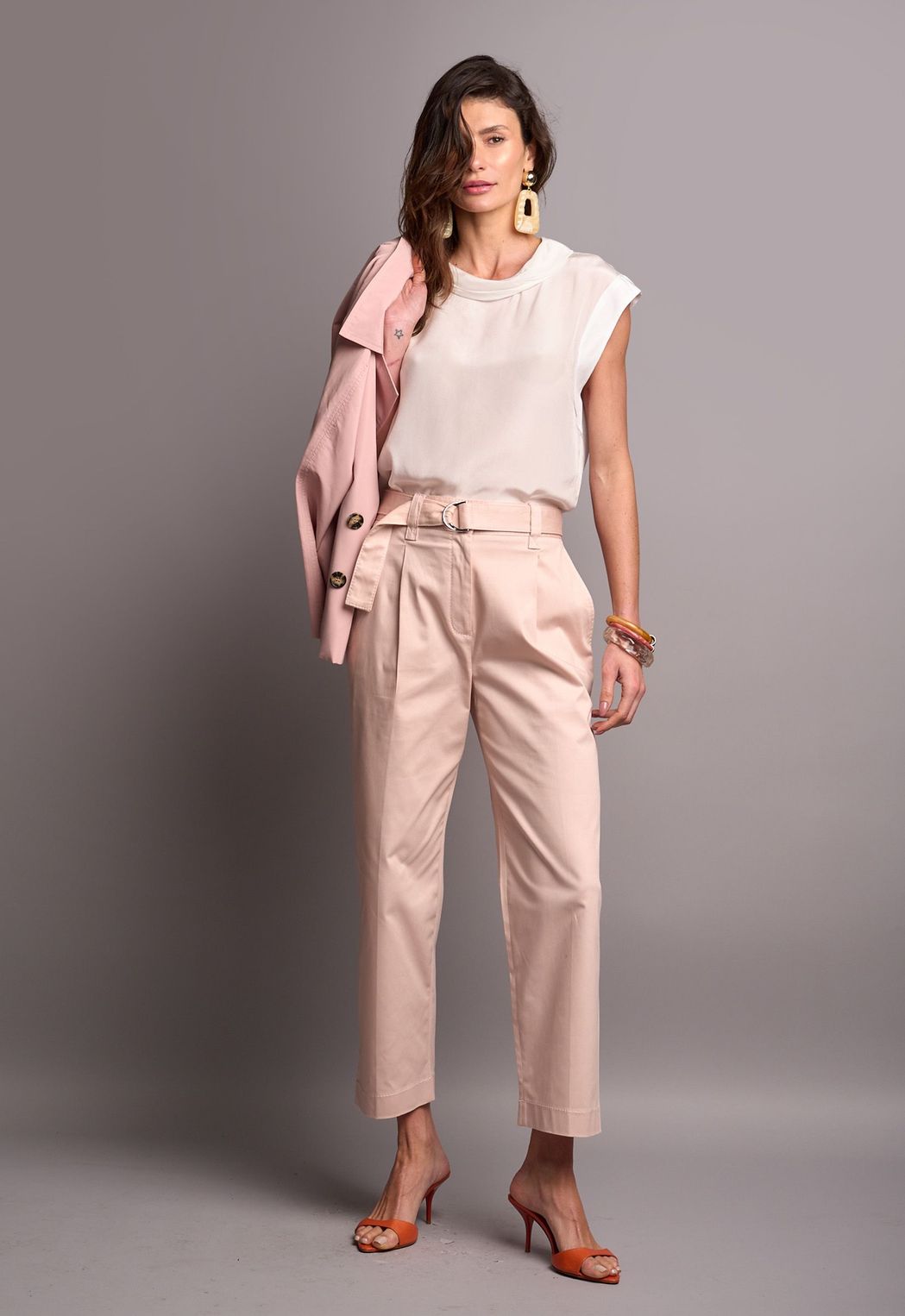 Trench Coat Curto Rosa Alegra CB