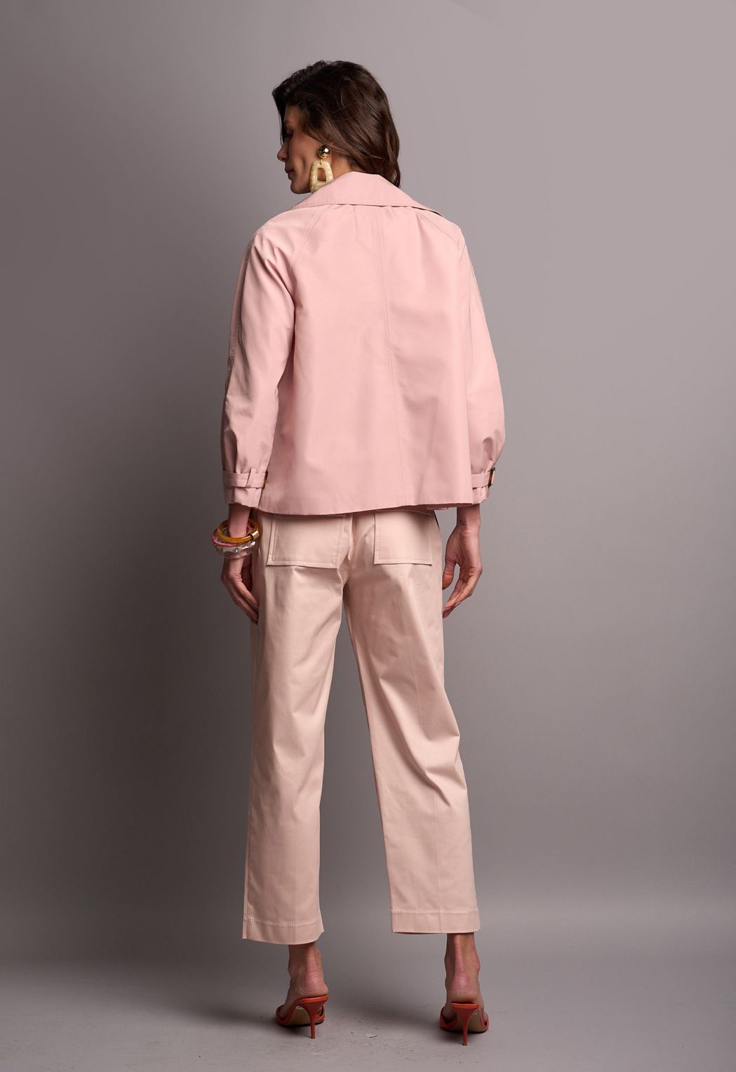 Trench Coat Curto Rosa Alegra CB