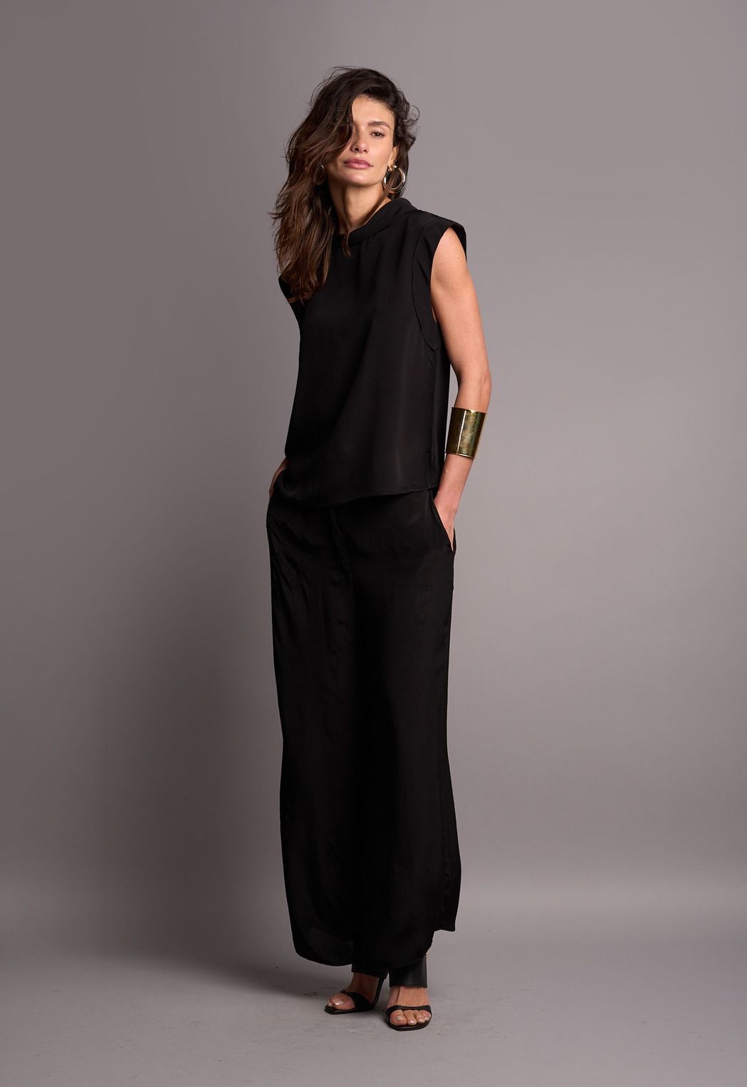 Blusa Crepe Preto Catarina CB