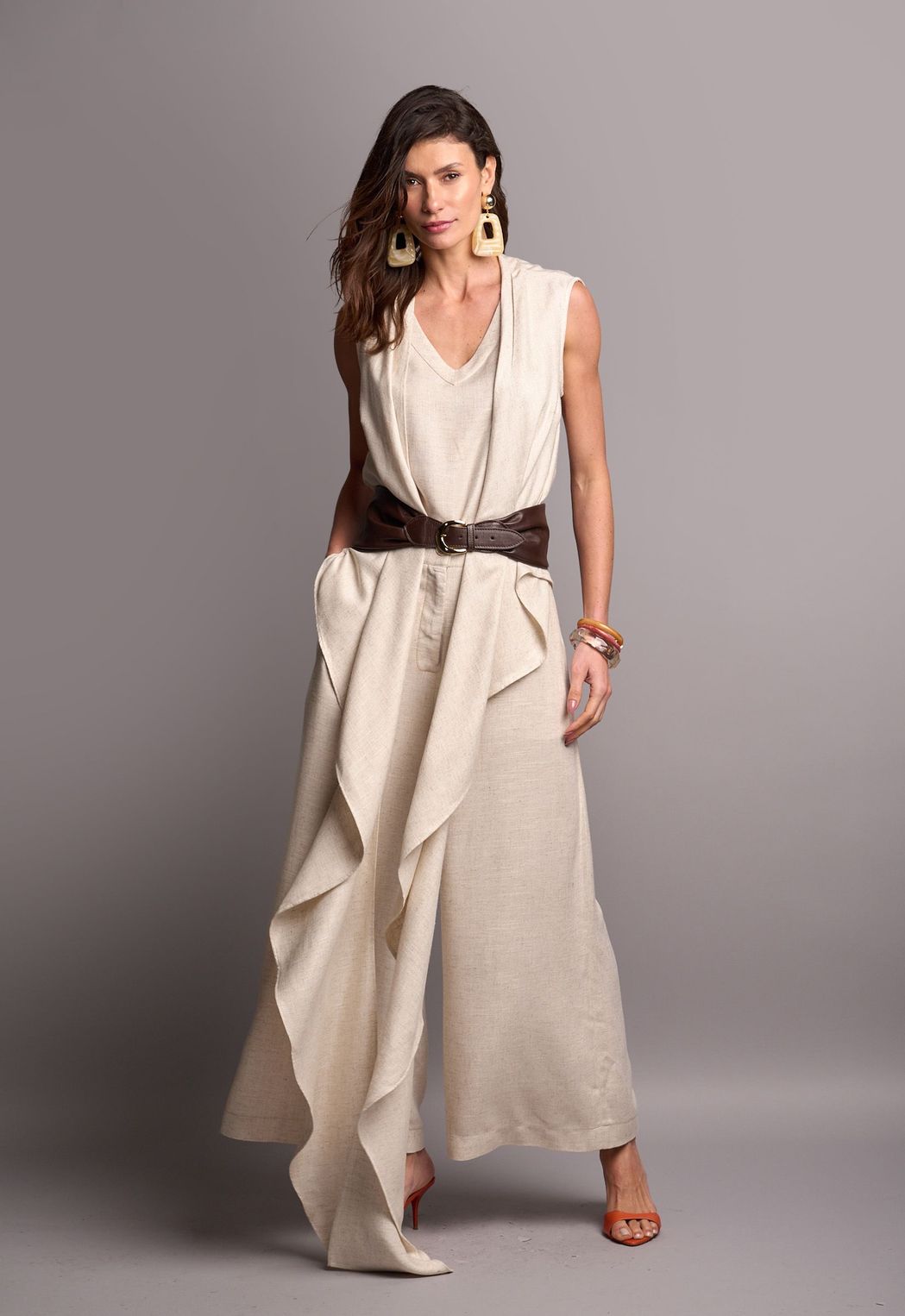 Regata Viscolinho Off White Alicia CB