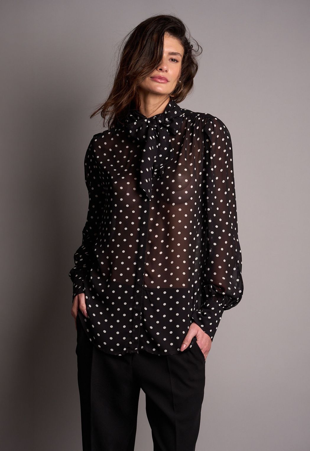 Camisa Crepe Poá Flávia CB