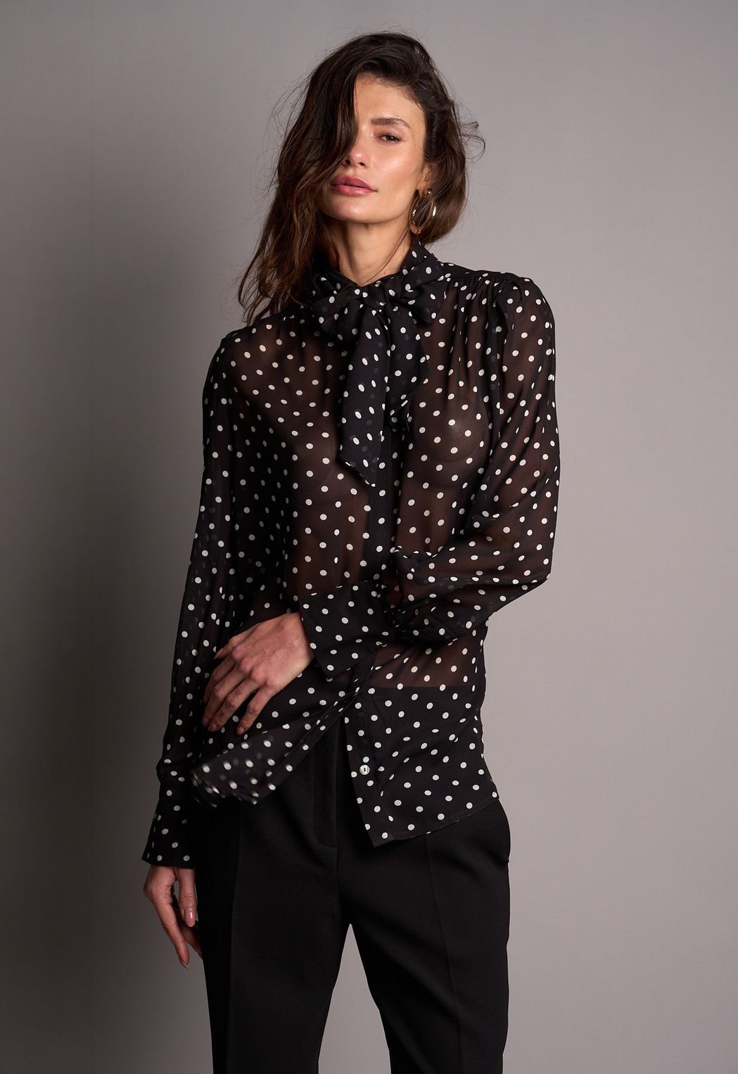 Camisa Crepe Poá Flávia CB