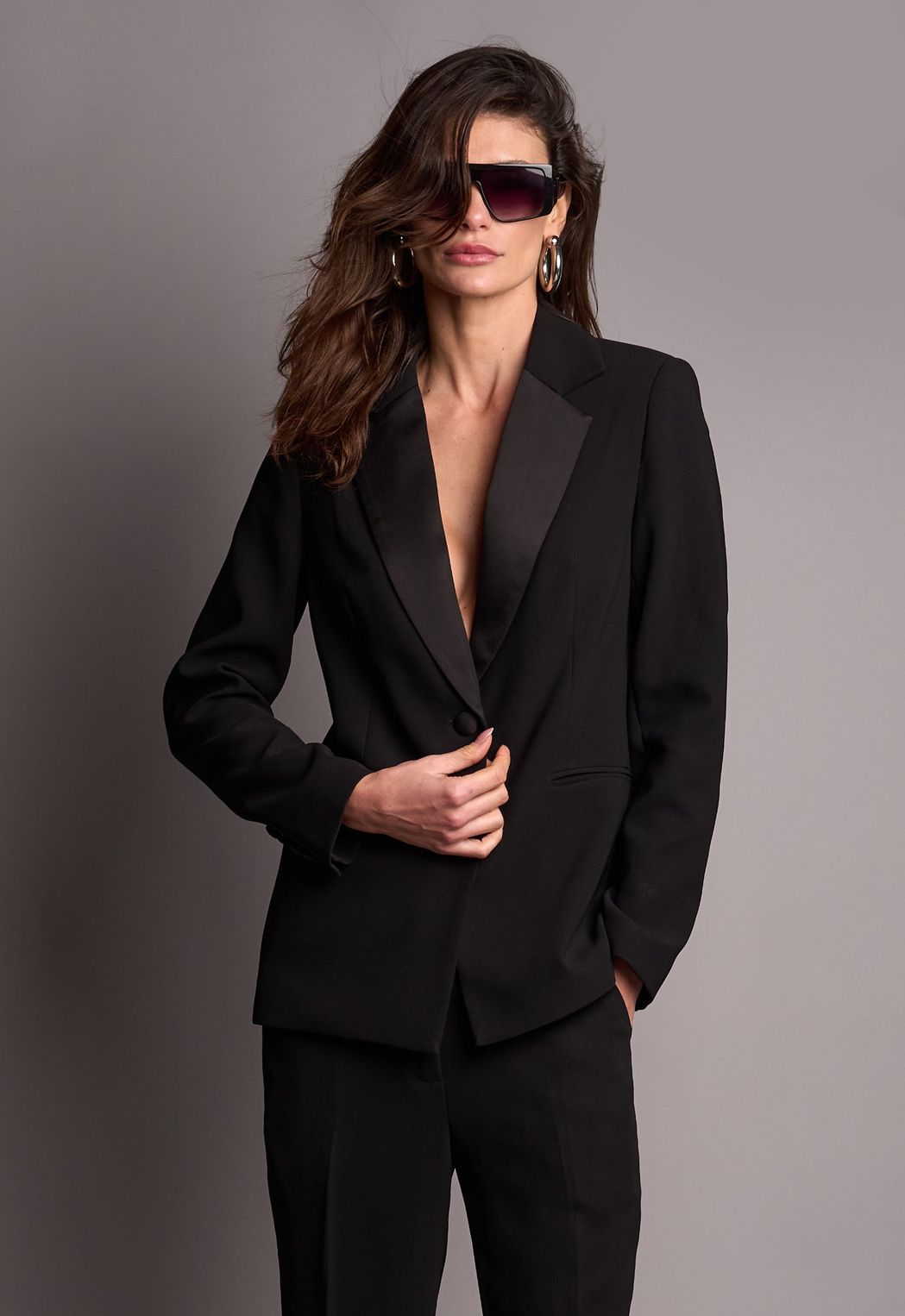Blazer Crepe Preto Antonella CB