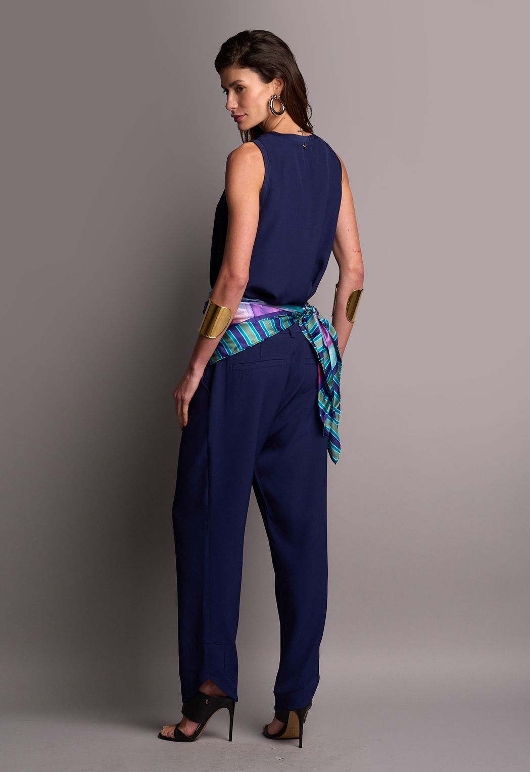 Regata Crepe Marinho Anna CB