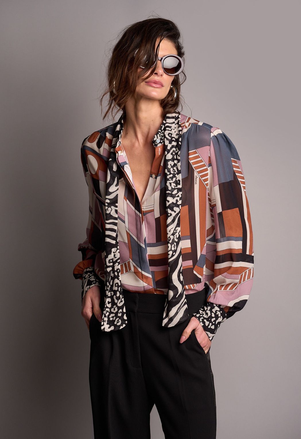 Camisa Crepe Estampado Fabienne CB - ScarfMe