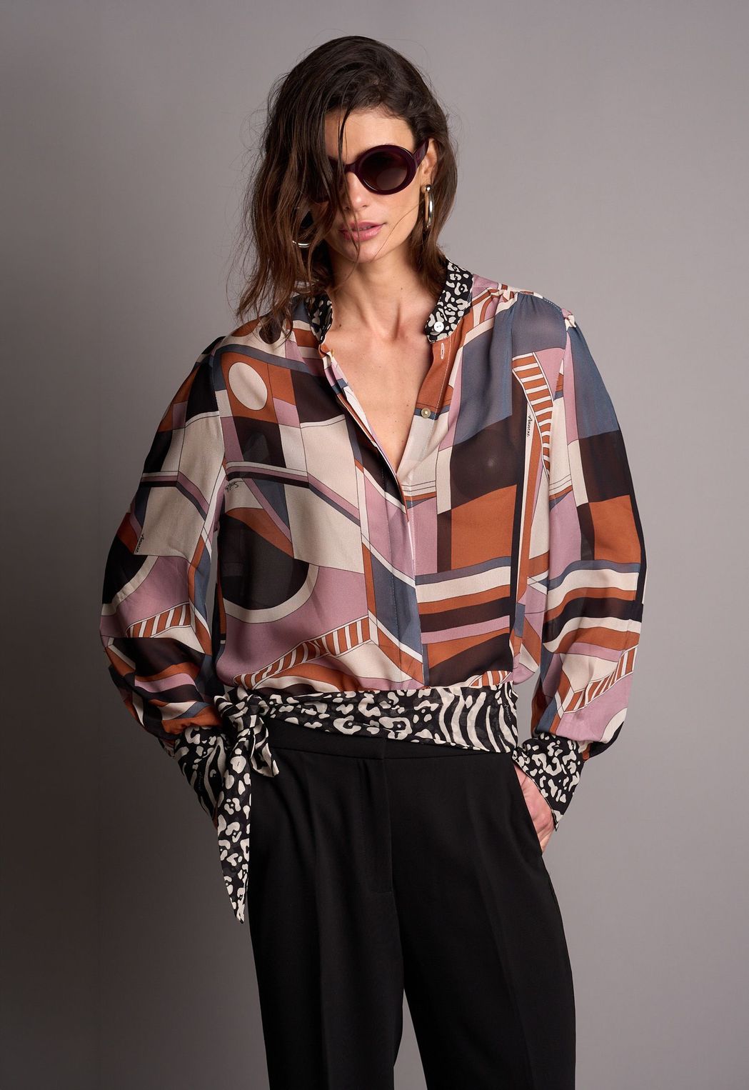 Camisa Crepe Estampado Fabienne CB - ScarfMe