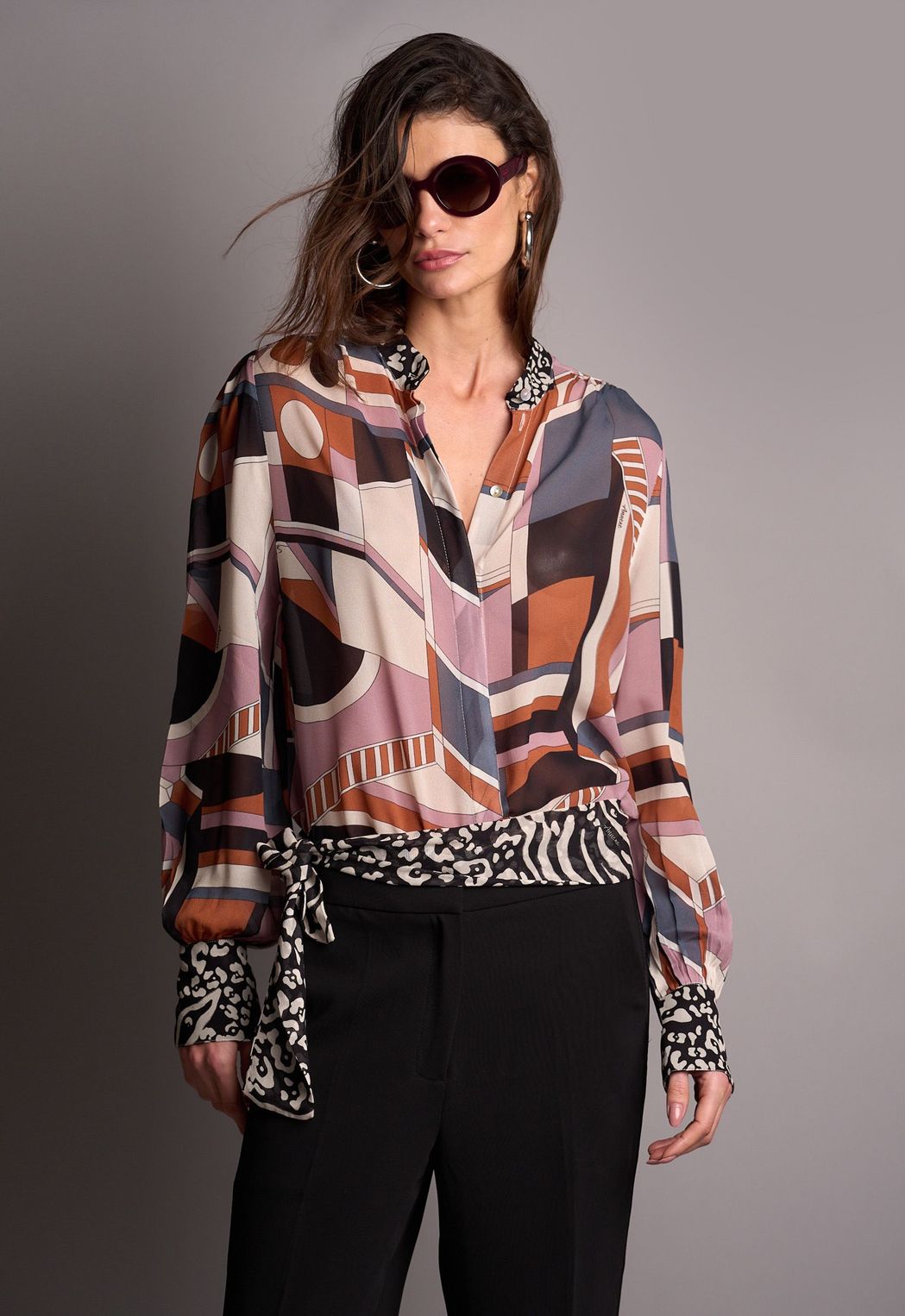 Camisa Crepe Estampado Fabienne CB - ScarfMe