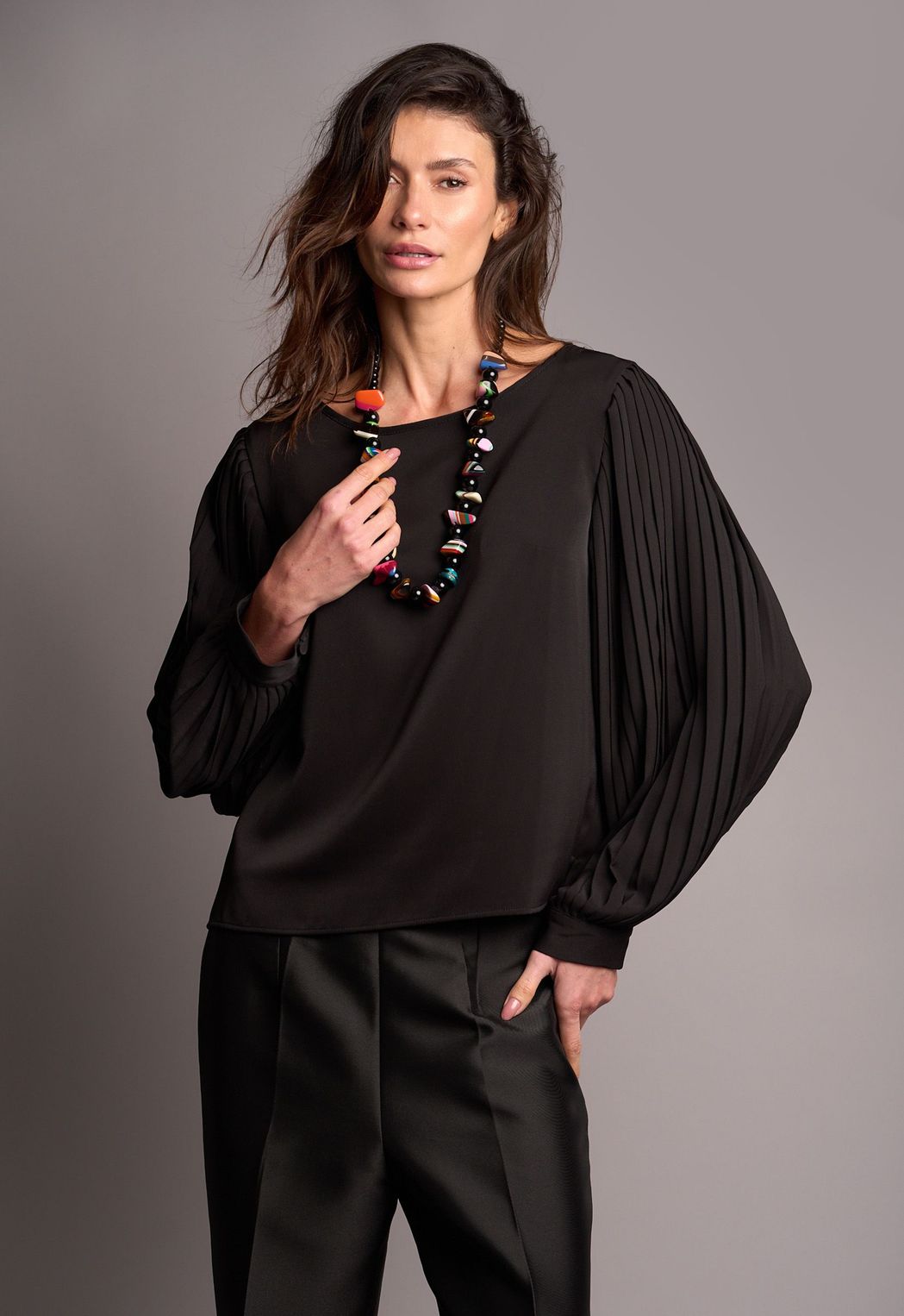 Blusa Crepe Preto Ayla