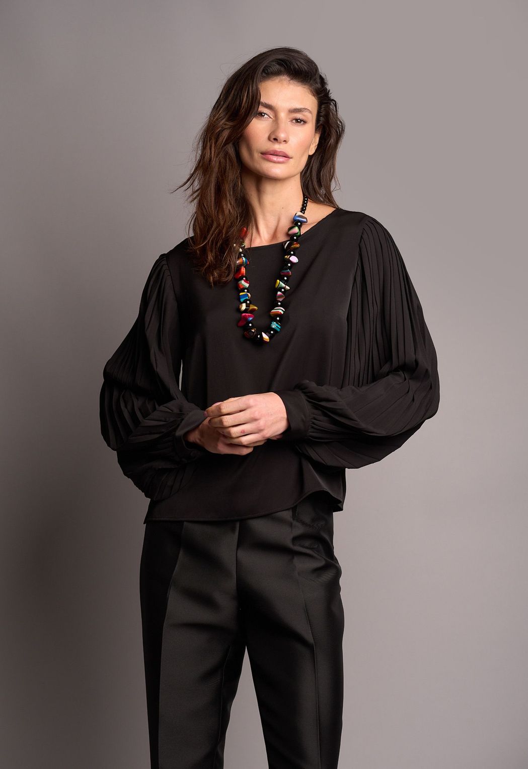Blusa Crepe Preto Ayla