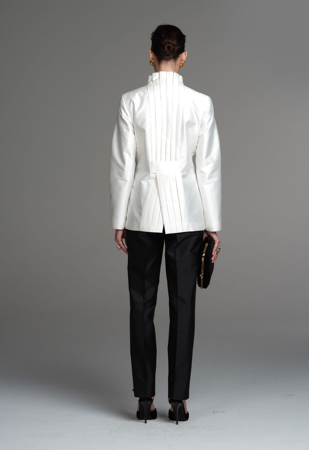 Blazer Tafetá Off White Leticia