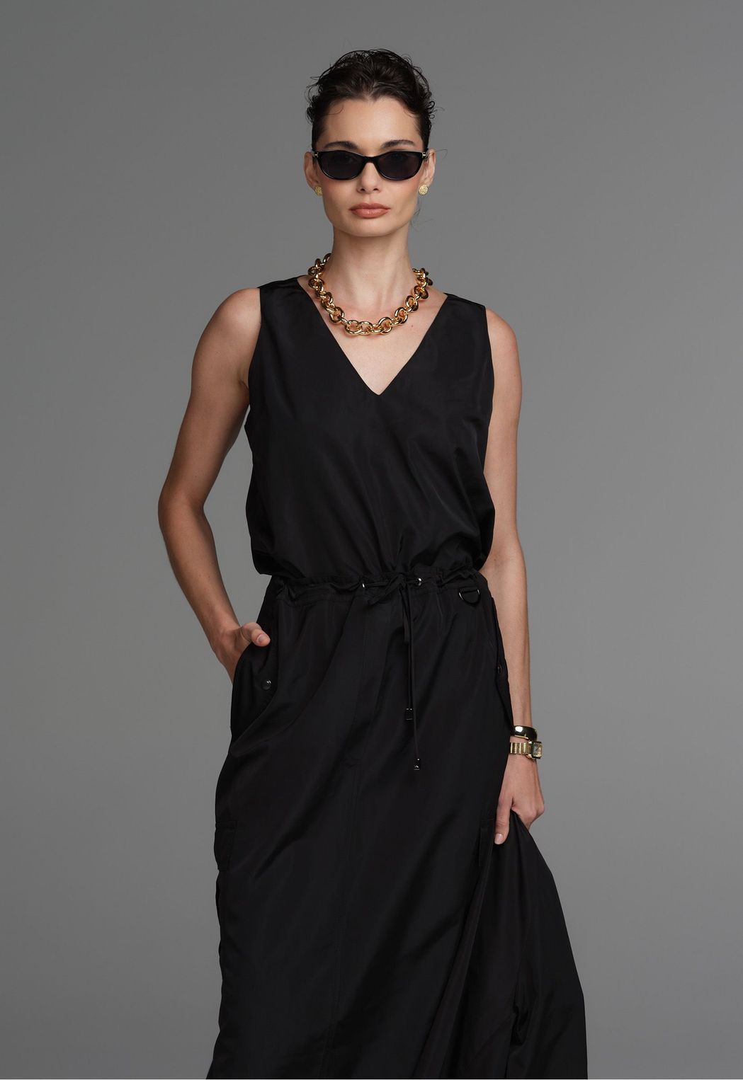 Regata Tecido Tecnológico Preto Barbara