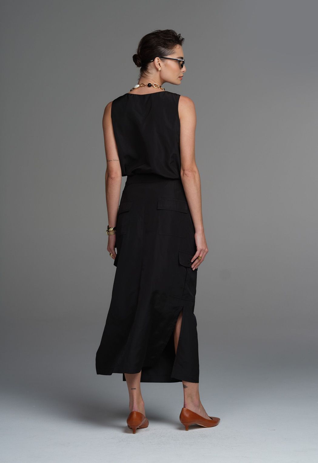 Regata Tecido Tecnológico Preto Barbara