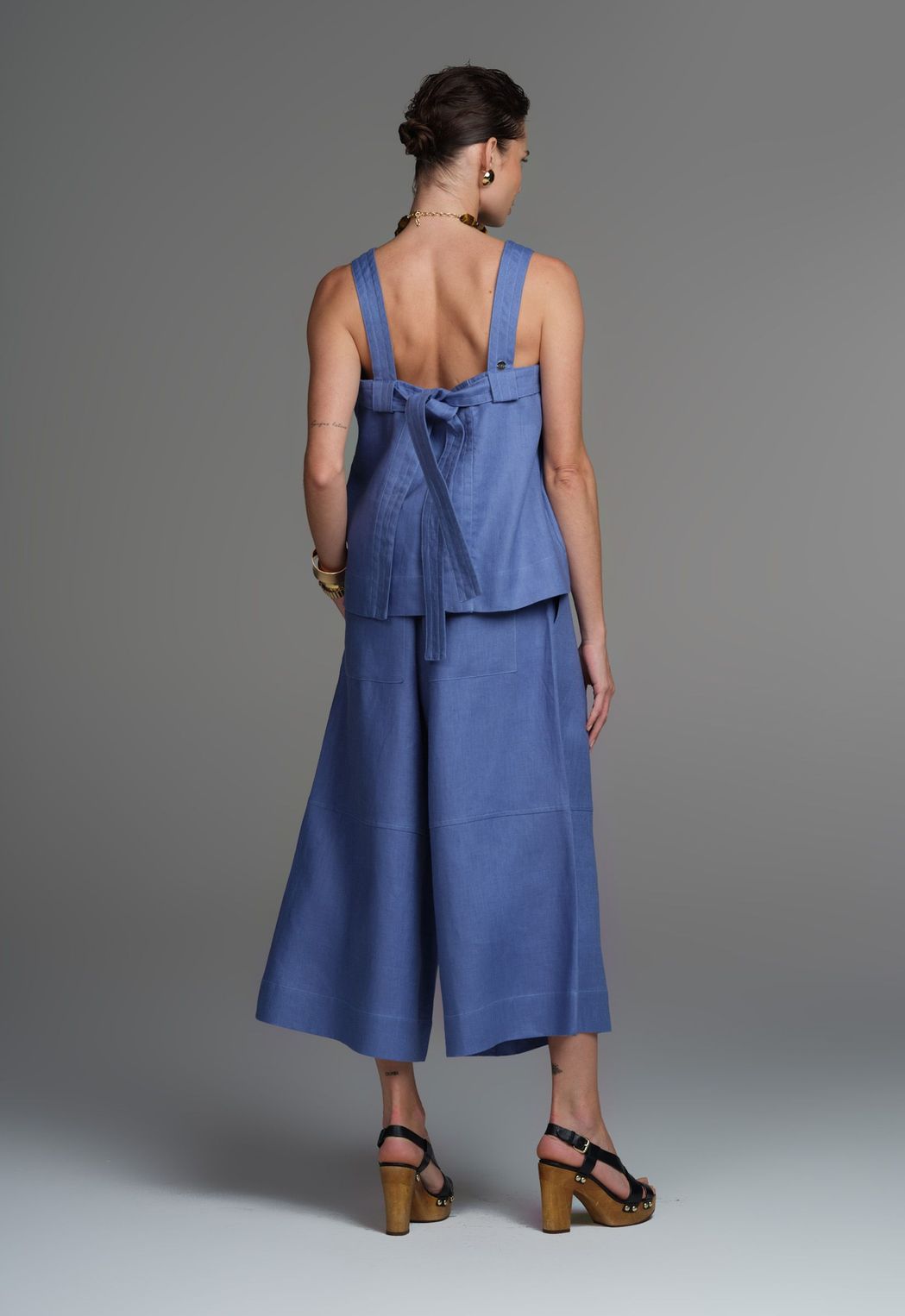 Regata Linho Azul Jeans Ully