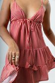 Foto do produto SUNDRESS CURTO GINGA LISTRAS VERMELHAS 