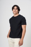 Camiseta em Trico Braided Preto Braided