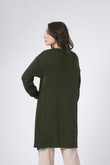 Cardigan Trico Pontão Verde Retilineo