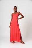 Vestido Longo de Alcinha Charlote 2 Coral Twill