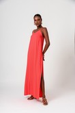 Vestido Longo de Alcinha Charlote 2 Coral Twill