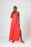 Vestido Longo de Alcinha Charlote 2 Coral Twill