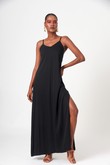 Vestido Longo de Alcinha Charlote 2 Preto Twill