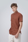 Camisa de Linho Martim 2 Brown Ceramic Cambraia