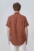 Camisa de Linho Martim 2 Brown Ceramic Cambraia