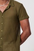 Camisa Trico em Linhas Petroni Verde Linha