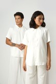 Camisa Básica Satin C23 2 Off White Satin