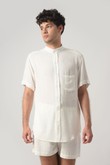 Camisa Gola Padre Com Bolso Pierre 4 Off White Rustic