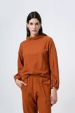 Blusa de Gola Hug Ocre Italia