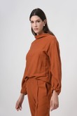 Blusa de Gola Hug Ocre Italia