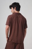 Camisa com Gola Mars 2 Choco Poplin