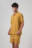 Camisa com Gola Mars 2 Curcuma Poplin