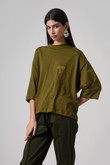 Blusa Ampla Bordada Yuni Militar Malhão