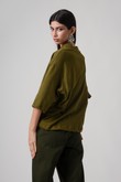 Blusa Ampla Bordada Yuni Militar Malhão