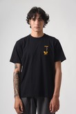 Camiseta Silk Gola Careca Oversized Jungle City Preto Algodão