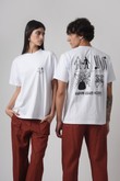 Camiseta Silk Gola Careca Oversized Each Other Branco Algodão