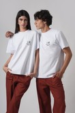 Camiseta Silk Gola Careca Oversized Each Other Branco Algodão